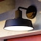 Vaxcel Hammond Steel 1 Light LED Dusk to Dawn Matte Black and White Industrial Outdoor Wall Lantern T0750 - alternate 1